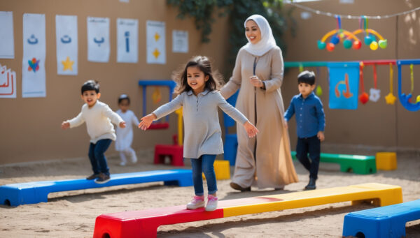 أعمدة التوازن متعددة الألوان